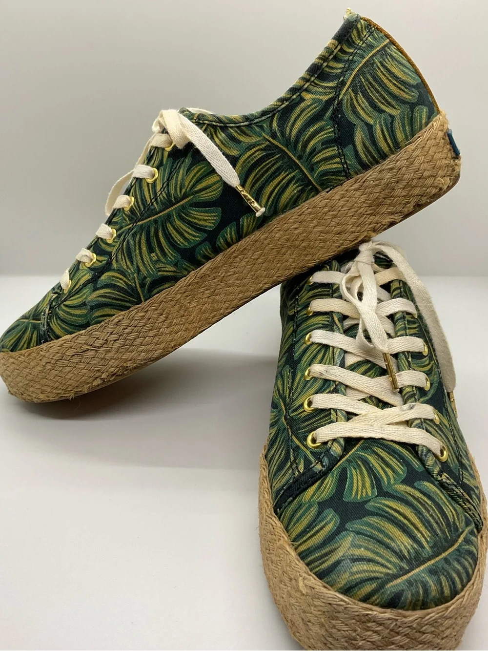 WOMEN'S KEDS X RIFLE PAPER CO TRIPLE KICK PALMS PLATFORM Espadrille SNEAKER 8.5